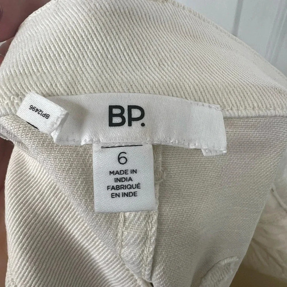 BP Women's Ivory A-Line Flat Front Mini Skirt Size 6 Carpenter Utility - Picture 6 of 8